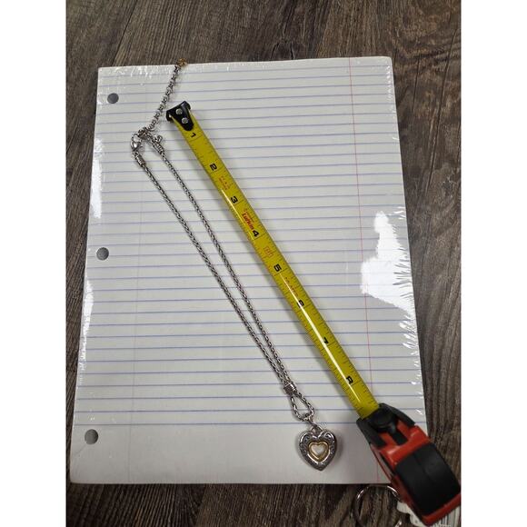 Brighton Silver & Gold Tone Heart 16” Necklace - Picture 4 of 4